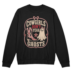 Cowgirls Don't Fear Ghosts Western Halloween Crewneck