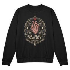 Soft Heart Dark Soul Gothic Anatomical Heart Sweatshirt