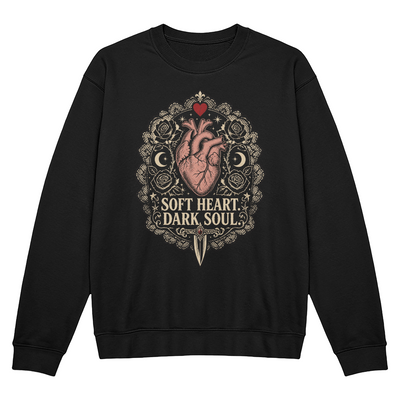 Soft Heart Dark Soul Gothic Anatomical Heart Sweatshirt