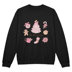 Pink Coquette Christmas Crewneck Sweatshirt – 'Tis the Season