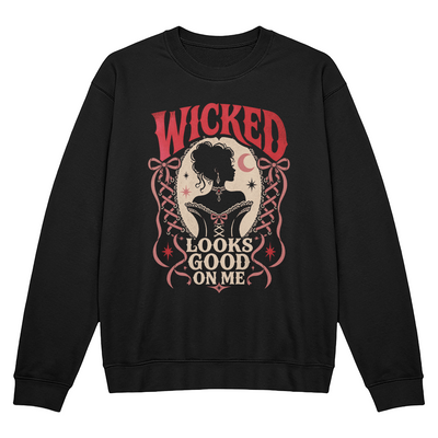 Wicked Looks Good on Me Witchy Halloween Crewneck Sweatshirt