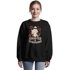 Ghosted & Unbothered Funny Halloween Crewneck Sweatshirt