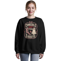 Cowgirls Don't Fear Ghosts Western Halloween Crewneck
