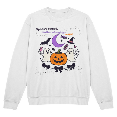 Spooky Sweet Mother-Daughter Halloween Sweatshirt - Halloween Crewneck Sweater