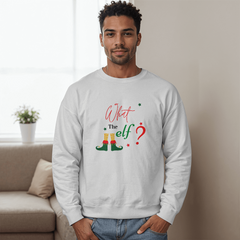 What Elf? Funny Christmas Elf Crewneck Sweatshirt