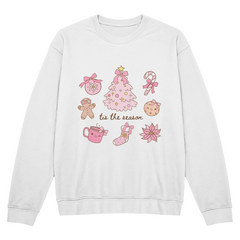 Pink Coquette Christmas Crewneck Sweatshirt – 'Tis the Season