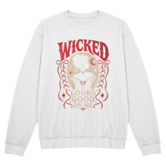 Wicked Looks Good on Me Witchy Halloween Crewneck Sweatshirt