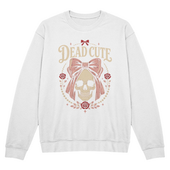 Dead Cute Girly Halloween Skull Crewneck Sweatshirt
