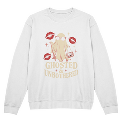 Ghosted & Unbothered Funny Halloween Crewneck Sweatshirt