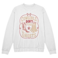 Cowgirls Don't Fear Ghosts Western Halloween Crewneck