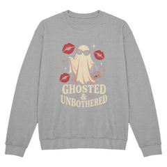 Ghosted & Unbothered Funny Halloween Crewneck Sweatshirt