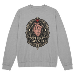 Soft Heart Dark Soul Gothic Anatomical Heart Sweatshirt