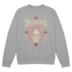 Dead Cute Girly Halloween Skull Crewneck Sweatshirt