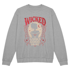Wicked Looks Good on Me Witchy Halloween Crewneck Sweatshirt