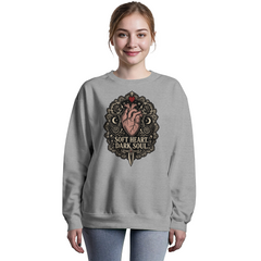 Soft Heart Dark Soul Gothic Anatomical Heart Sweatshirt