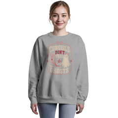 Cowgirls Don't Fear Ghosts Western Halloween Crewneck
