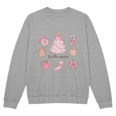 Pink Coquette Christmas Crewneck Sweatshirt – 'Tis the Season